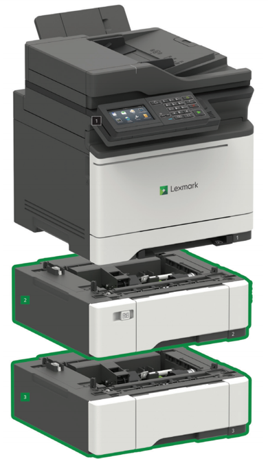 Lexmark XC2235 Features and Expansions