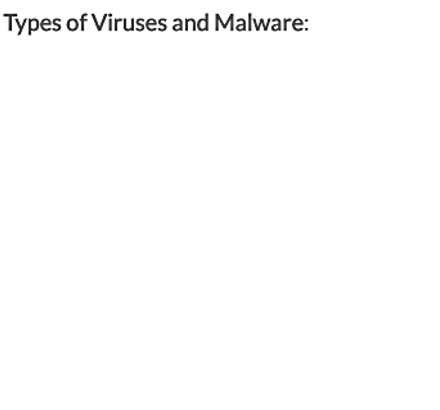 Virus Types - Malware to be on the watch For 1