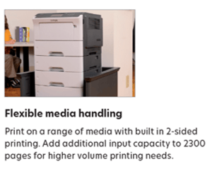 Click here to see all of the available accessories for this printer